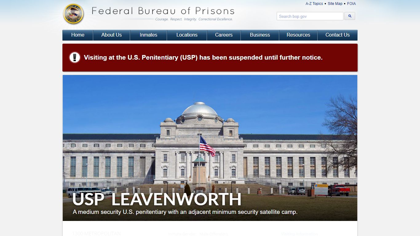 USP Leavenworth - Federal Bureau of Prisons